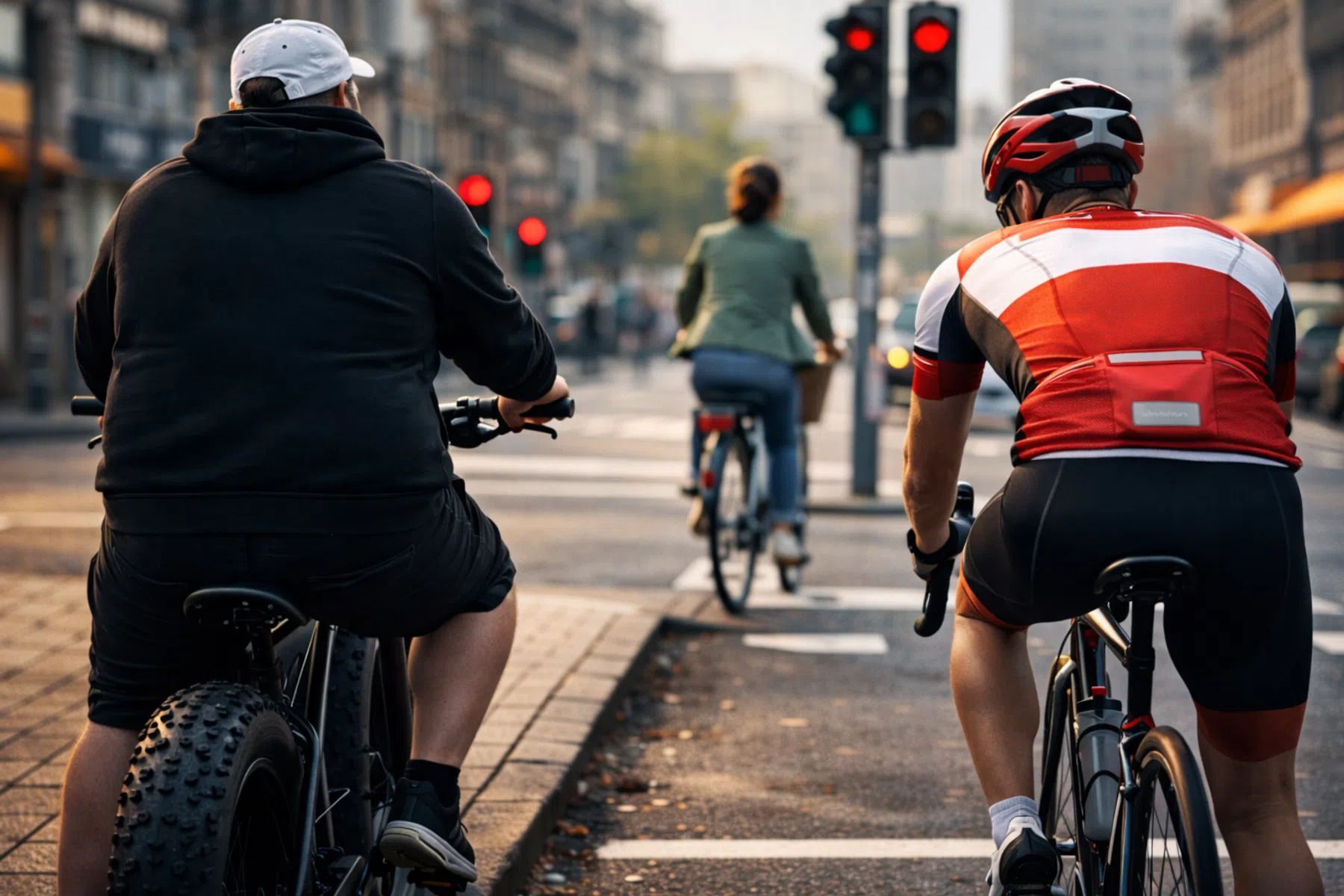 Wielrenner vs. fatbike: wanneer snelheid harder gaat dan inzicht