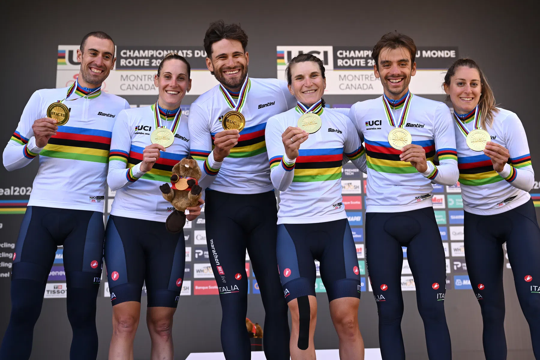 Italie wint Mixed Relay WK 2026 Montréal